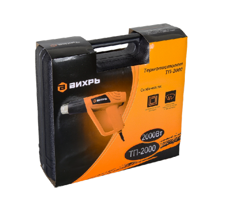 Термопистолет (фен промышленный) ВИХРЬ ТП-2000 по цене 2 290 руб. купить в Воронеже. Термопистолет (фен промышленный) ВИХРЬ ТП-2000 по цене 2 290 руб. купить в Воронеже.