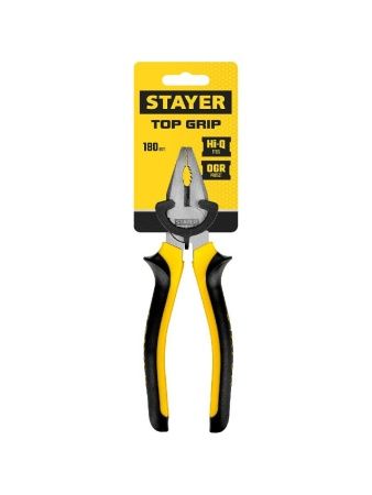 STAYER TOPGrip, 180 мм, комбинированные плоскогубцы (2205-1-18) по цене 442 руб. купить в Воронеже.