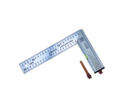 Угольник с уровнем и карандашом, 250мм, стальной, серия Кулибин, Sturm! по цене 790 руб. купить в Воронеже.