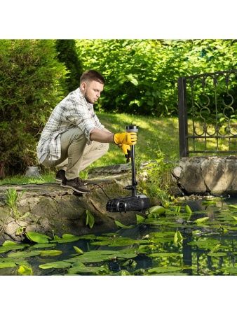 Насос фонтанный FNP90-39, 92 Вт, подъем 3,9 м, 3200 л/ч, колокольчик/каскад/гейзер Denzel по цене 6 750 руб. купить в Воронеже.