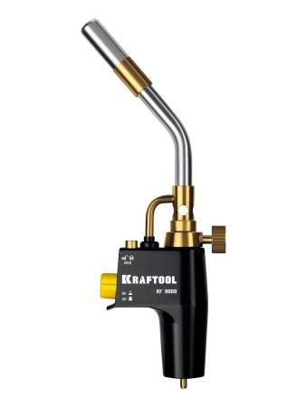 KRAFTOOL KF-9000, с пьезоподжигом на баллон турбо нагрев + 30% 2000°C, Газовая горелка Blue Fire (55510)