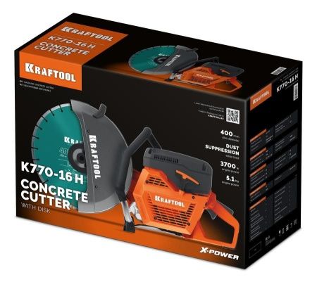 KRAFTOOL 3700 Вт, 400 мм, диск в комплекте, бензорез по бетону (бетонорез) (K770-16 H) по цене 74 540 руб. купить в Воронеже.