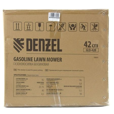 Газонокосилка бензиновая GLD-420, 146 см3, ширина 42 см, 40 л Denzel по цене 30 280 руб. купить в Воронеже.