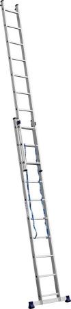 Двухсекционная лестница СИБИН, 10 ступеней, со стабилизатором, алюминиевая по цене 12 180 руб. купить в Воронеже.