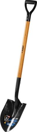 Лопата ″Профи-10″ штыковая для земляных работ, деревянный черенок, с рукояткой, ЗУБР Профессионал по цене 2 010 руб. купить в Воронеже.