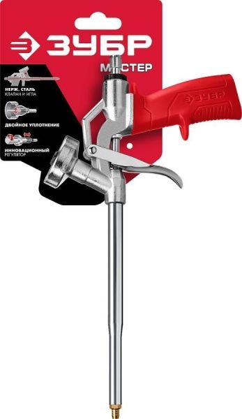 ЗУБР МАСТЕР пистолет для монтажной пены, металлический корпус