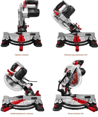 ЗУБР ЗПТ-255-1800 ЛМ2 пила торцовочная, d 255 х 30 мм, 1600 Вт по цене 16 970 руб. купить в Воронеже.