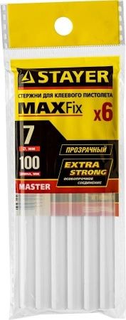 STAYER Universal прозрачные универсальные клеевые стержни, d 7 мм х 100 мм 6 шт. 25 г. по цене 87 руб. купить в Воронеже.