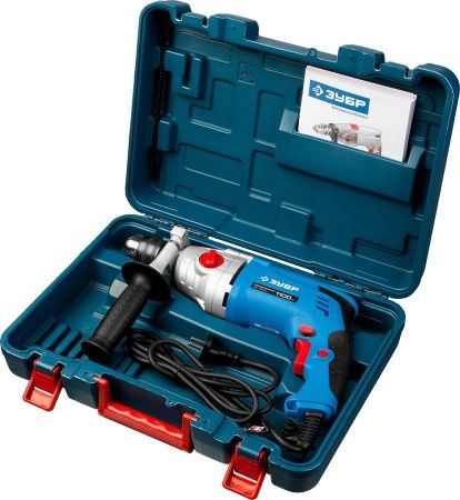 ЗУБР 1100 Вт ударная 2-х скоростная дрель в кейсе, серия Профессионал по цене 9 030 руб. купить в Воронеже.