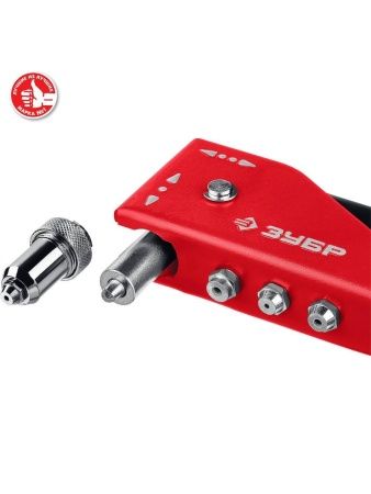 ЗУБР M-180, 90 - 180°, 2.4 - 4.8 мм, 270 мм, переставной заклёпочник (31199) по цене 850 руб. купить в Воронеже.