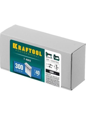 KRAFTOOL тип 18GA (47/300/F) 40 мм, 5000 шт, гвозди для нейлера (31785-40) по цене 1 550 руб. купить в Воронеже.