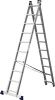 Двухсекционная лестница СИБИН, 10 ступеней, со стабилизатором, алюминиевая