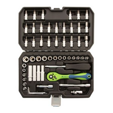 Набор инструментов 56 предметов, CrV, 1/4" Сибртех по цене 2 483 руб. купить в Воронеже.