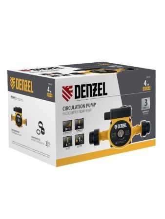 Циркуляционный насос CP25-4, напор 4 м, 50 л/мин, 1 м кабель, монт. длина 180 мм Denzel по цене 3 520 руб. купить в Воронеже.