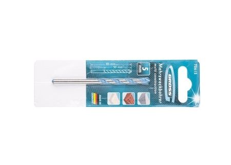 Сверло по бетону, Multiconstruction Pro, 5 мм Gross по цене 391 руб. купить в Воронеже.