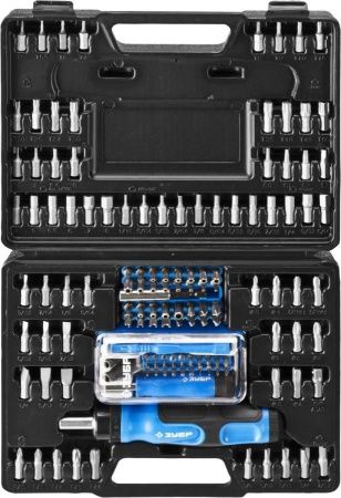 ЗУБР набор: отвертка реверсивная с насадками 129 шт по цене  купить в Воронеже.