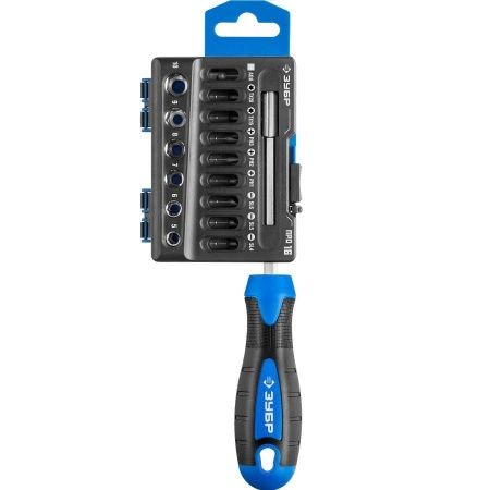 ЗУБР Профессионал-Б16 набор: отвертка-битодержатель с насадками 16 шт по цене 650 руб. купить в Воронеже.