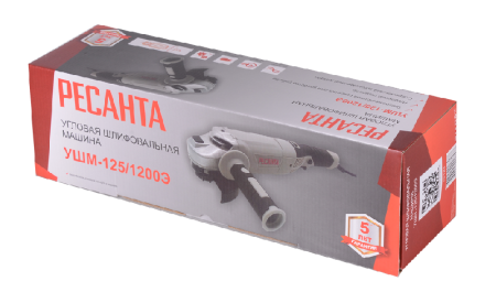 Углошлифовальная машина УШМ-125/1200Э Ресанта (болгарка) по цене 4 890 руб. купить в Воронеже.