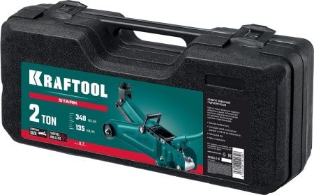KRAFTOOL STARK, в кейсе 2 т, 135 - 340 мм, для легковых а/м, подкатной домкрат (43453-2-K) по цене 4 520 руб. купить в Воронеже.