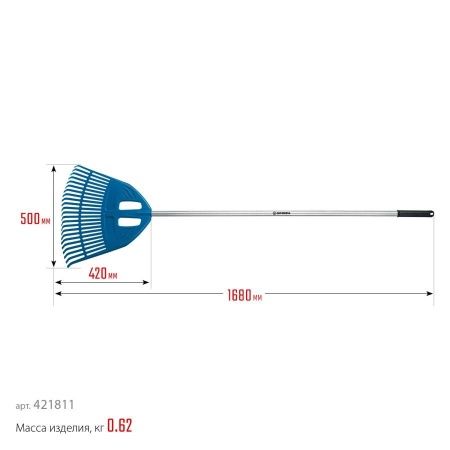 Веерные грабли пластиковые GRINDA PROLine PP-23X 23 зубца алюминиевый черенок по цене 850 руб. купить в Воронеже.