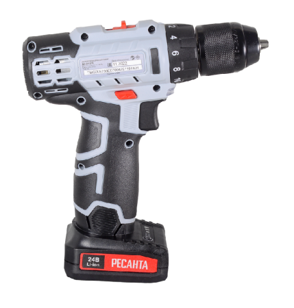 Дрель-шуруповерт аккумуляторная Ресанта ДА-24-2ЛК по цене 6 890 руб. купить в Воронеже.