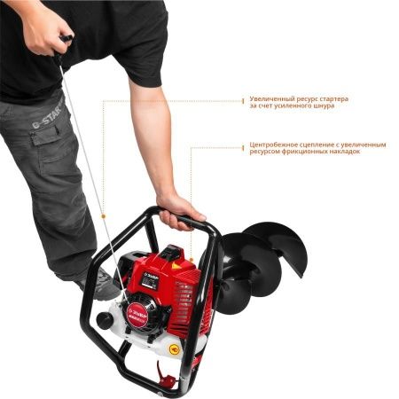 Мотобур (бензобур), без шнека, d=60-300 мм, 71 см3, 2 оператора, ЗУБР по цене 20 990 руб. купить в Воронеже. Мотобур (бензобур), без шнека, d=60-300 мм, 71 см3, 2 оператора, ЗУБР по цене 20 990 руб. купить в Воронеже.