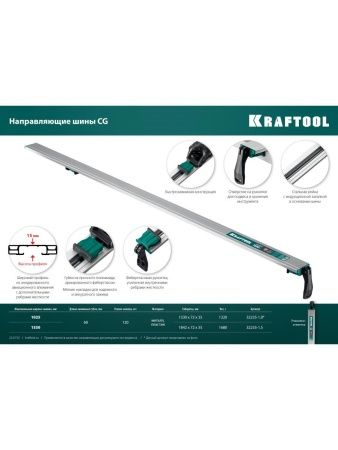 KRAFTOOL CG-150, 1530 мм, зажимная, направляющая шина (32235-1.5) по цене 4 750 руб. купить в Воронеже.
