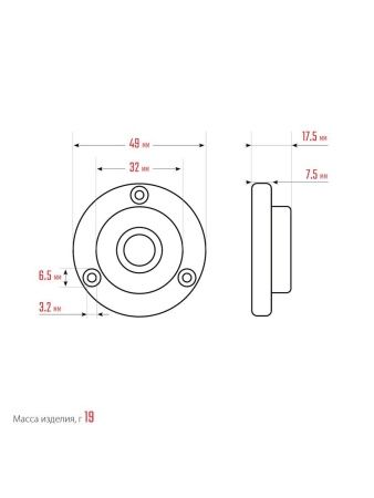 KRAFTOOL BULL'S EYE (БЫЧИЙ ГЛАЗ), d 49 мм, поверхностный магнитный уровень (34789) по цене 480 руб. купить в Воронеже.