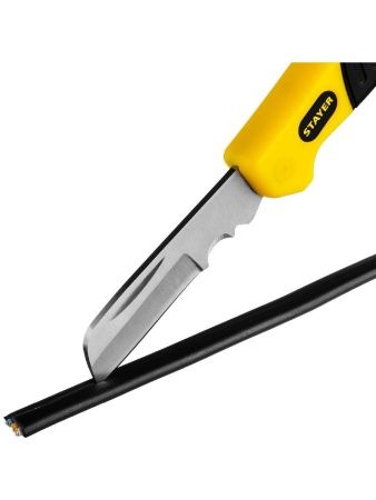 STAYER прямое лезвие, монтерский складной нож, Professional (45408) по цене 500 руб. купить в Воронеже.