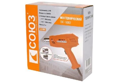 Фен технический СОЮЗ ТПС-18002 по цене 1 490 руб. купить в Воронеже.