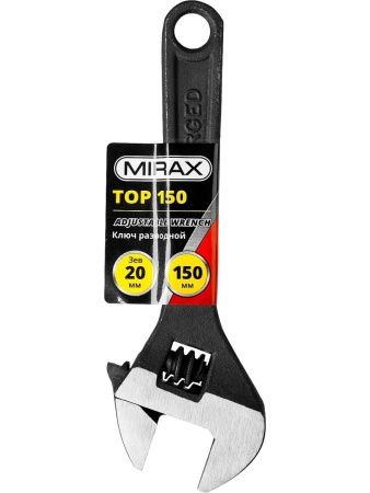 MIRAX TOP, 150/20 мм, разводной ключ (27250-15) по цене 414 руб. купить в Воронеже.