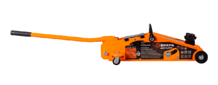 Домкрат гидравлический подкатной ДМК-2,5ФК (2,5 т, 140-390 мм, с фиксатором, в кейсе) Вихрь по цене 6 590 руб. купить в Воронеже.