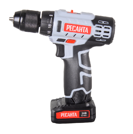 Дрель-шуруповерт аккумуляторная Ресанта ДА-24-2ЛК по цене 6 890 руб. купить в Воронеже.