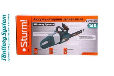 Аккумуляторная цепная пила Sturm! CSC3614BL 1BatterySystem по цене 11 990 руб. купить в Воронеже.