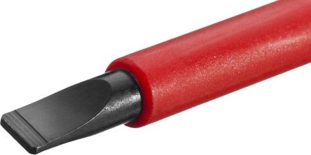 Отвертка KRAFTOOL, высоковольтная, Cr-Mo-V стержень, двухкомпонент. маслобензостойкая рукоятка, SL, 6,5х150мм по цене 480 руб. купить в Воронеже.