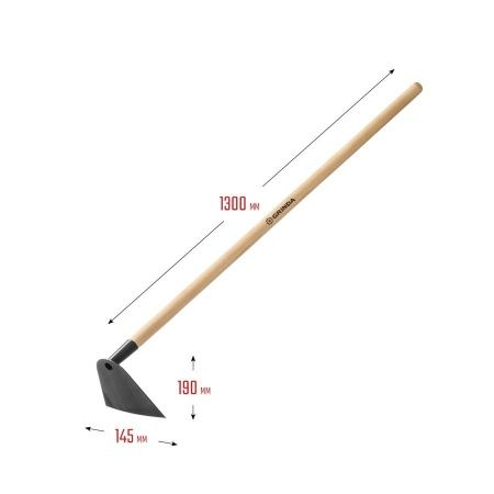 GRINDA 190 мм ширина, мотыга трапецевидная, с деревянным черенком по цене 740 руб. купить в Воронеже.