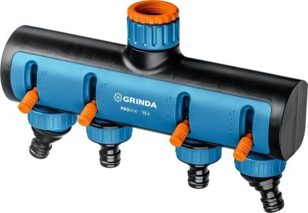 GRINDA PROLine TS-4, 3/4″-1″, распределитель четырехканальный, поливочный, с внутренней резьбой по цене 1 220 руб. купить в Воронеже.