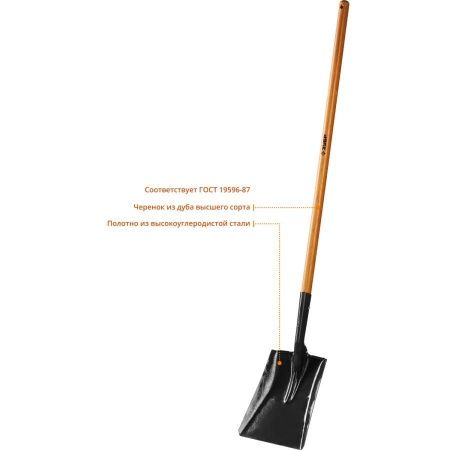 Лопата ″Профи-10″ совковая, деревянный черенок, ЗУБР Профессионал по цене 2 070 руб. купить в Воронеже.