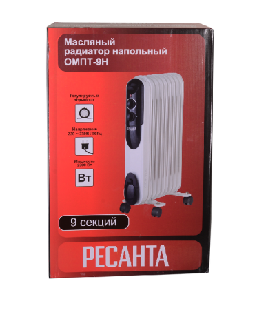 Масляный радиатор РЕСАНТА ОМПТ-9Н по цене 4 190 руб. купить в Воронеже.