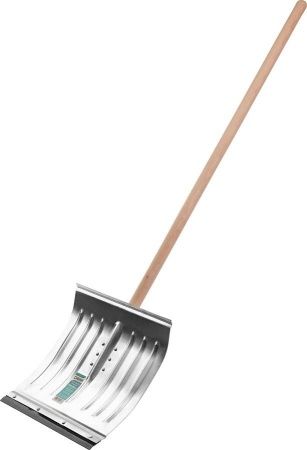 Снеговая лопата СИБИН ЛА-430 430мм алюминиевая со стальной планкой с деревянным черенком по цене 1 540 руб. купить в Воронеже.