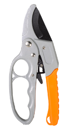 Секатор ВИХРЬ 200мм (возвратная пружина, храповый механизм, тефлоновое покрытие, обрезиненные рукоятки) по цене 741 руб. купить в Воронеже.