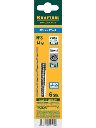 KRAFTOOL Pro Cut, 130 мм, 6 шт, спиральные полотна для лобзика (15344-03) по цене 301 руб. купить в Воронеже. KRAFTOOL Pro Cut, 130 мм, 6 шт, спиральные полотна для лобзика (15344-03) по цене 301 руб. купить в Воронеже.