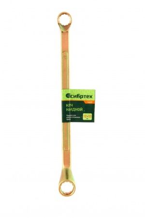 Ключ накидной, 12 х 13 мм, желтый цинк Сибртех по цене 169 руб. купить в Воронеже.