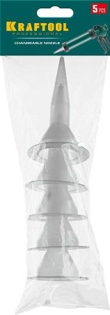 KRAFTOOL запасные сопла для закрытых пистолетов для герметика, 5 шт по цене 186 руб. купить в Воронеже.