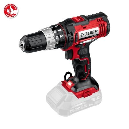 ЗУБР 18В, без АКБ, в коробке, ударная дрель-шуруповер. ДШУ-185 по цене 3 420 руб. купить в Воронеже.