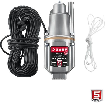 Вибрационный насос с верхним забором воды ЗУБР Родничок-В, 40 м провод по цене 6 260 руб. купить в Воронеже.