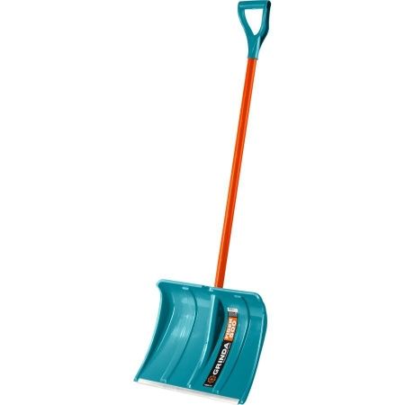 Снеговая лопата GRINDA PROLine FIBER-500 500 мм пластиковая с алюминиевой планкой, особопрочный легкий черенок из фибергласса, V-ручка по цене 1 160 руб. купить в Воронеже.