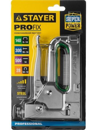 Стальной степлер тип 140 (6-14мм)/28/300/500, STAYER Max-140 по цене 1 090 руб. купить в Воронеже.