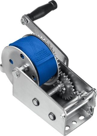 Лебедка ручная барабанная ЗУБР ″Профессионал″, тяговая, ленточная, 0,9т, 10м по цене 4 540 руб. купить в Воронеже.