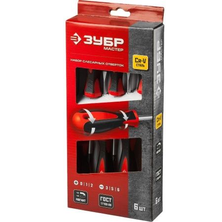 ЗУБР Мастер-6 набор отверток 6 шт по цене 880 руб. купить в Воронеже.